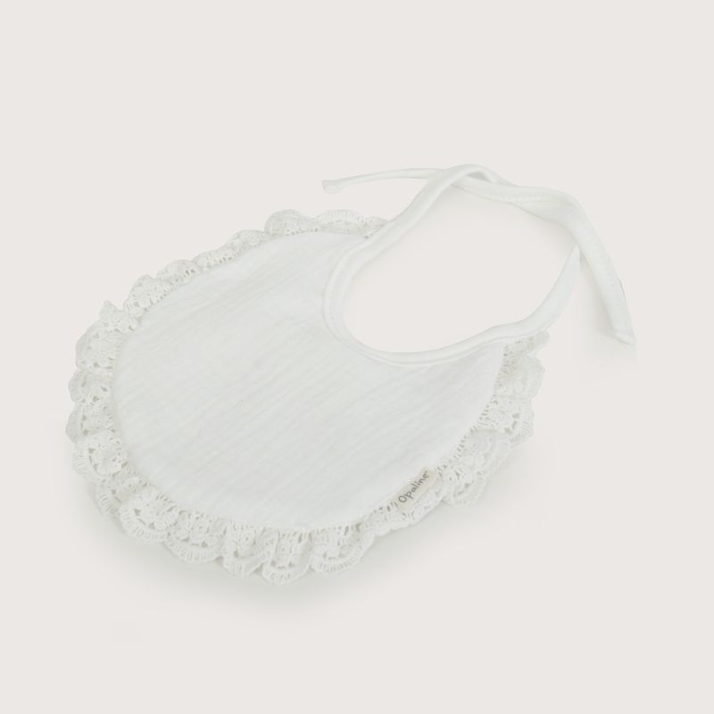 OPALINE - Babero ceremonia bebe con encaje 40624