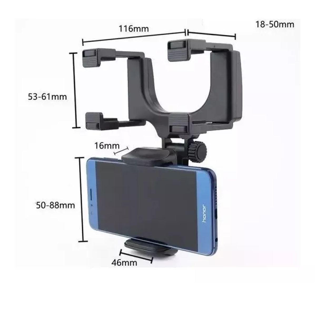 CARIBEE - Soporte Porta Celular Para Espejo Retrovisor Universal