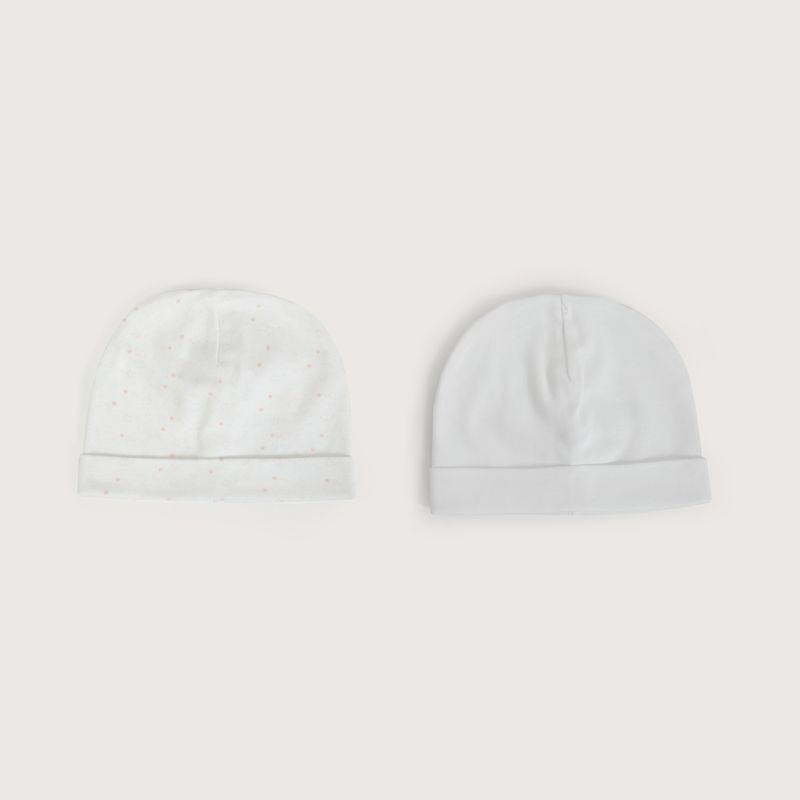 OPALINE - Pack de 2 gorros algodón de bebe niña 40702