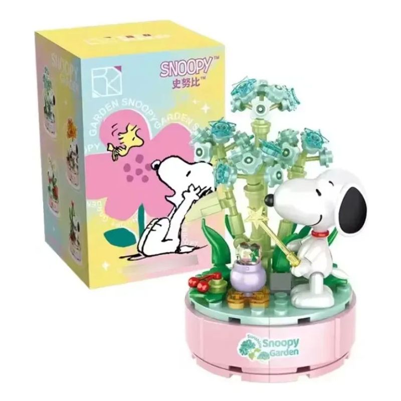 GENERICO - Snoopy Peanuts Bloques Armables Tipo Lego Flower