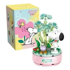 GENERICO - Snoopy Peanuts Bloques Armables Tipo Lego Flower