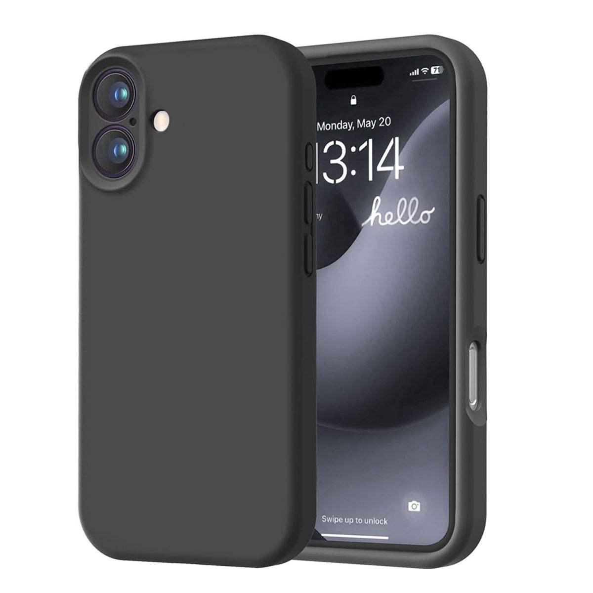 GENERICO - Carcasa Para iPhone 16 Silicona Negro