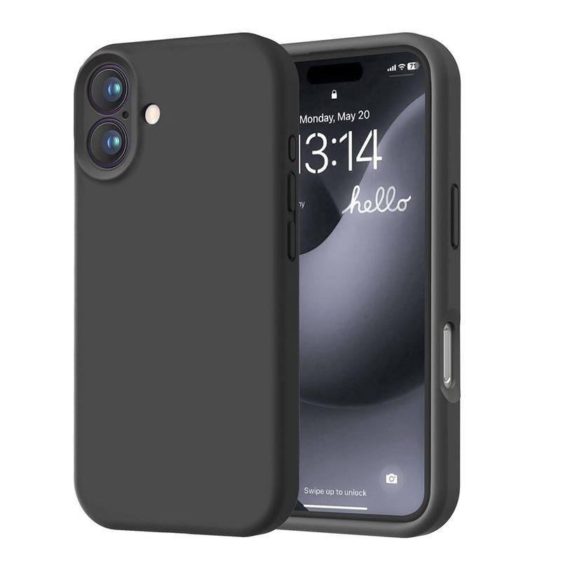 GENERICO - Carcasa Para iPhone 16 Silicona Negro