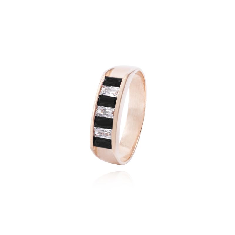 JB JOYAS BARON - Anillo Oro Miel 18kt Ónix y Luna
