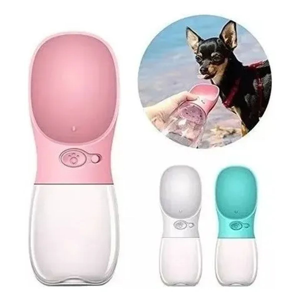 GENERICO - Dispensadora De Agua Portátil Para Mascotas 258ml Color Rosa