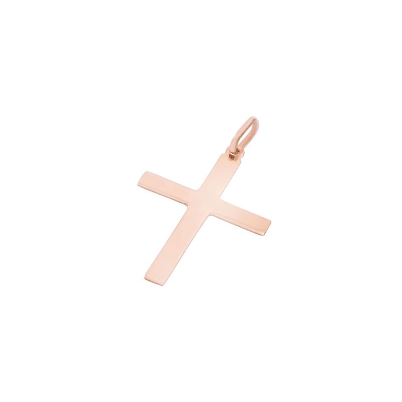 JB JOYAS BARON - Colgante Oro Miel 18kt Cruz Plana 20x30mm