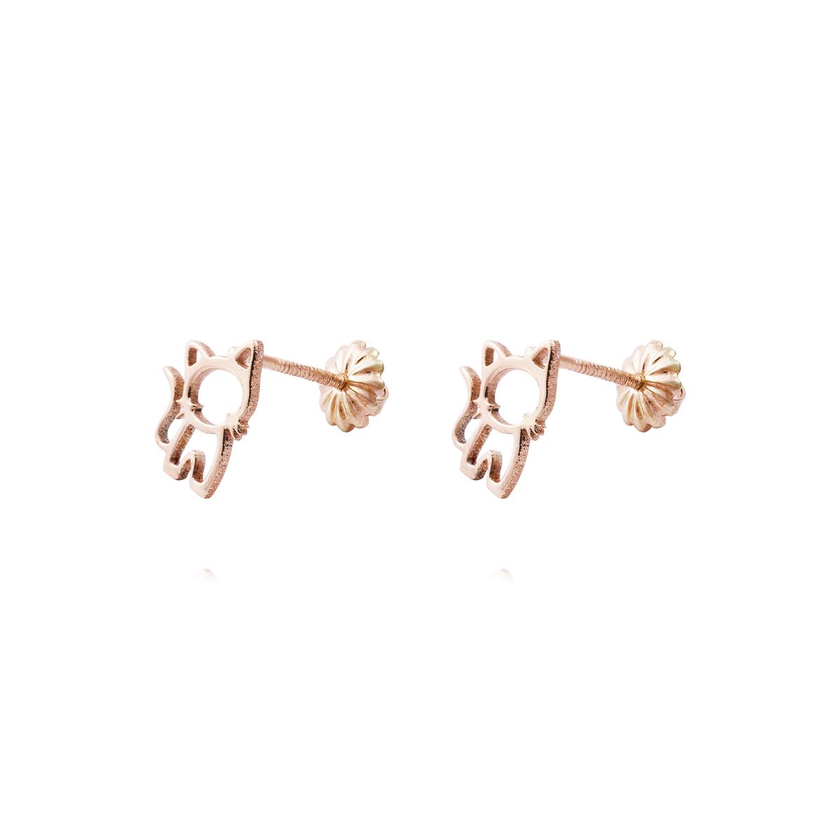 JB JOYAS BARON - Aros Oro Miel 18kt Gato