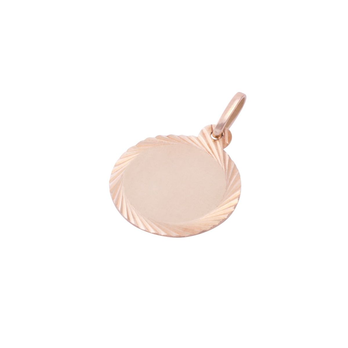 JB JOYAS BARON - Colgante Oro Miel 18kt Disco Labrado 16mm