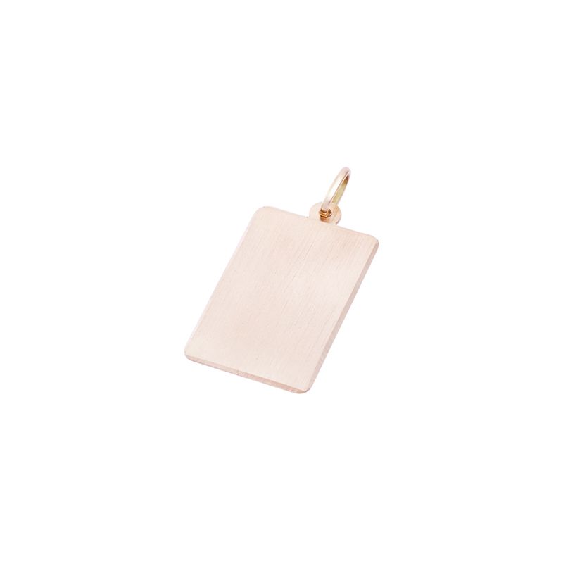 JB JOYAS BARON - Colgante Oro Miel 18kt Placa Lisa