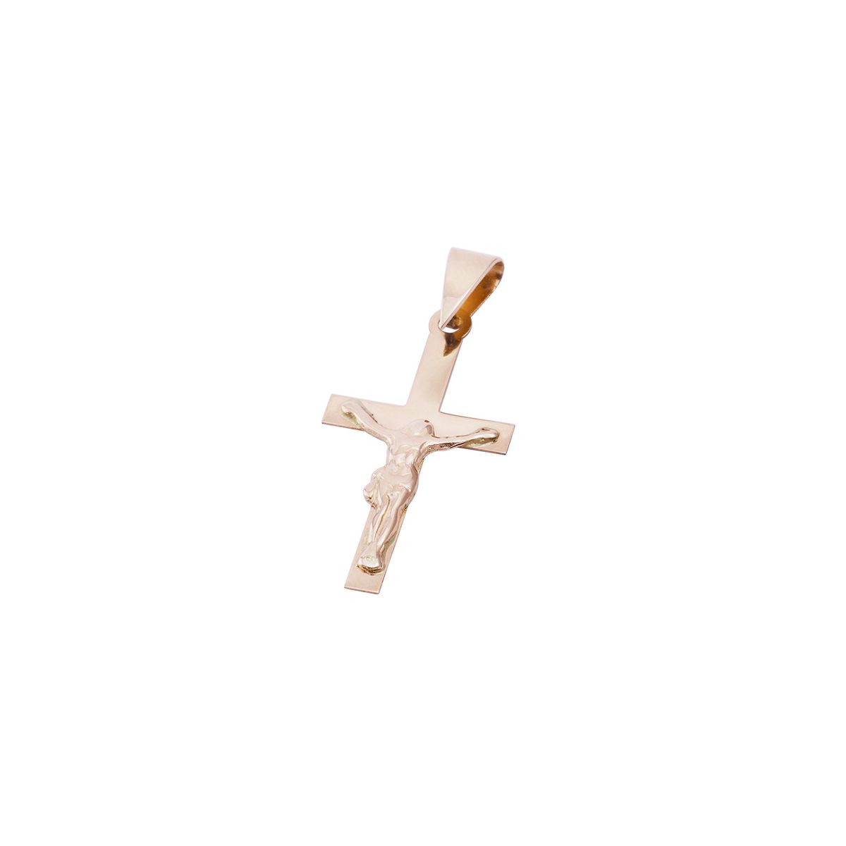 JB JOYAS BARON - Colgante Oro Miel 18kt Cruz Cristo 17x30mm