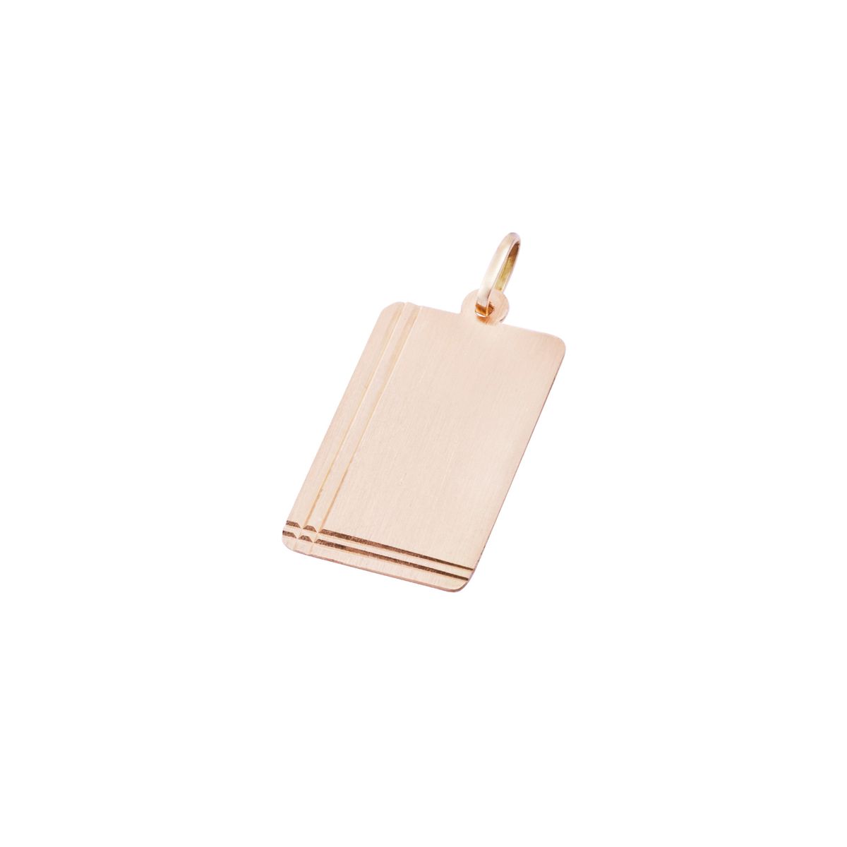 JB JOYAS BARON - Colgante Oro Miel 18kt Placa Labrada