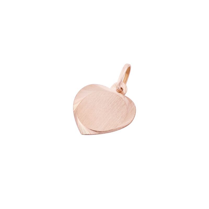 JB JOYAS BARON - Colgante Oro Miel 18kt Corazón Labrado