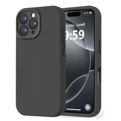 BANANA TIENDA - Carcasa Para iPhone 16 Pro Max Silicona Negro