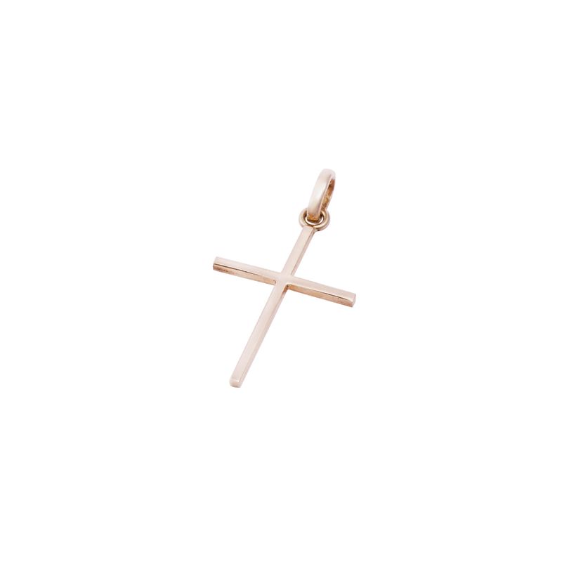 JB JOYAS BARON - Colgante Oro Miel 18kt Cruz Mediana 15x 25 mm