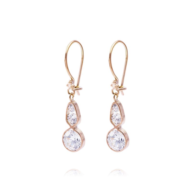 JB JOYAS BARON - Aros Oro Miel 18kt Degrade Circonita