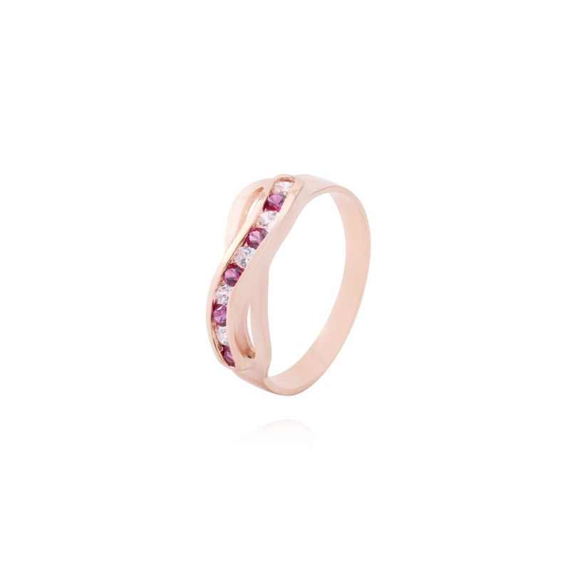 JB JOYAS BARON - Anillo Oro Miel 18kt Rubí Radiante