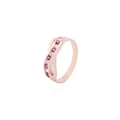 JB JOYAS BARON - Anillo Oro Miel 18kt Rubí Radiante