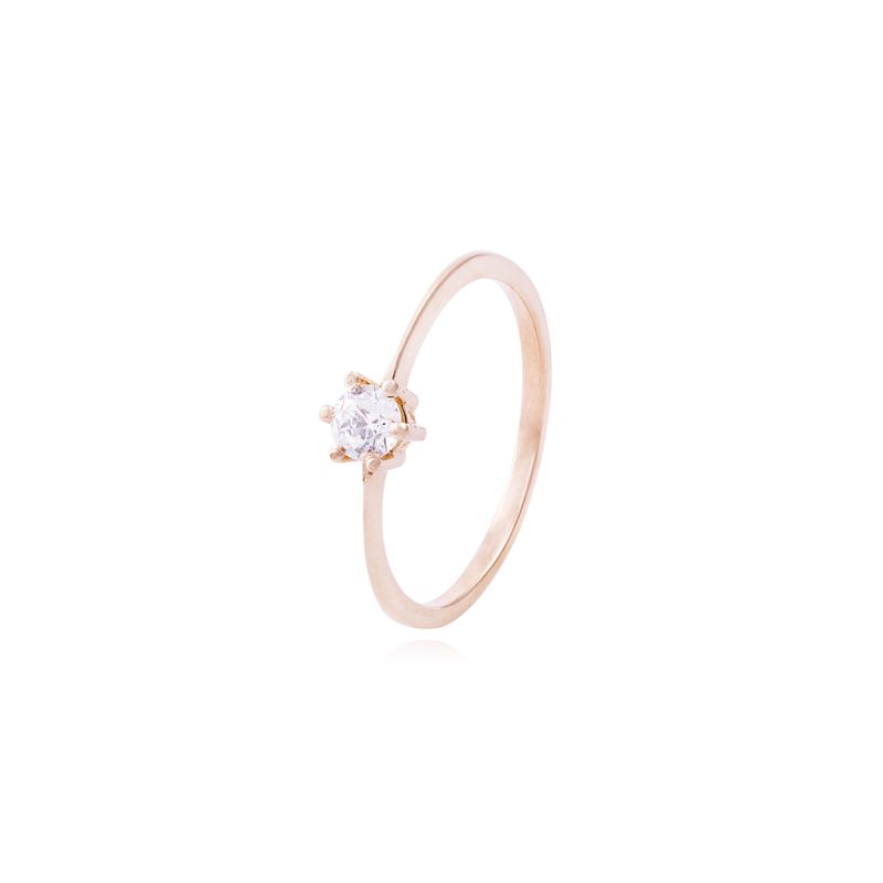 JB JOYAS BARON - Anillo Oro Miel 18kt Solitario