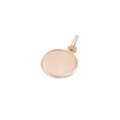 JB JOYAS BARON - Colgante Oro Miel 18kt Disco Labrado 14mm