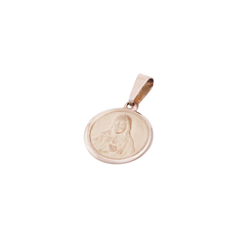 JB JOYAS BARON - Colgante Oro Miel 18kt Escapulario 20mm