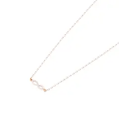 JB JOYAS BARON - Collar Oro Miel 18kt Infinito Circón