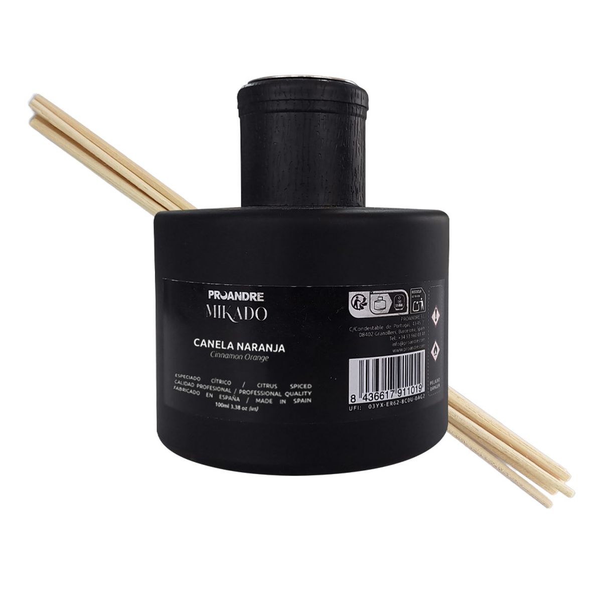 GENERICO - Mikado Canela Orange 200 ml / Frasco + 6 Varillas Rattán