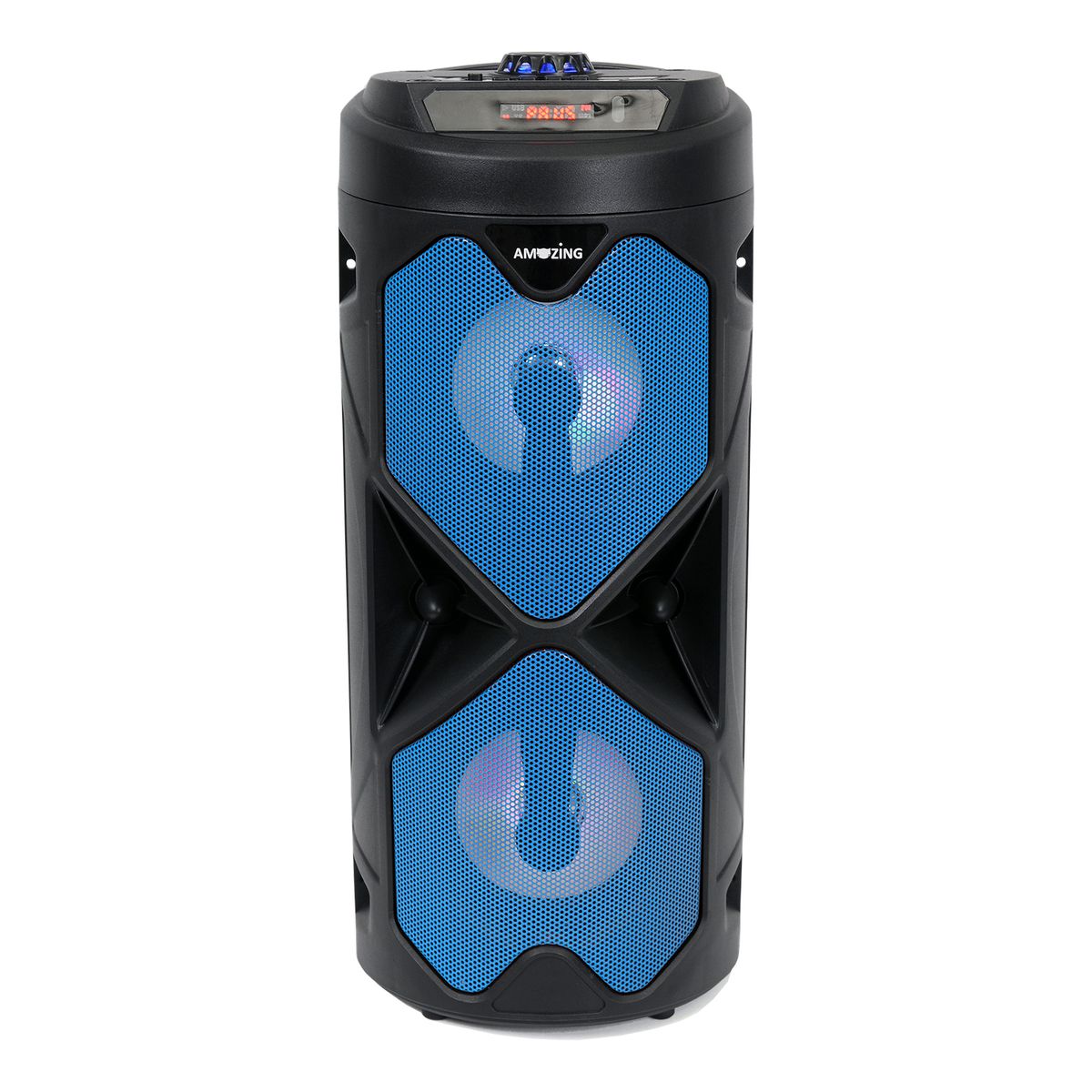 AMAZING - Parlante Bluetooth Karaoke BIG PRO 500 con Micrófono - Radio FM, USB, AUX, Azul