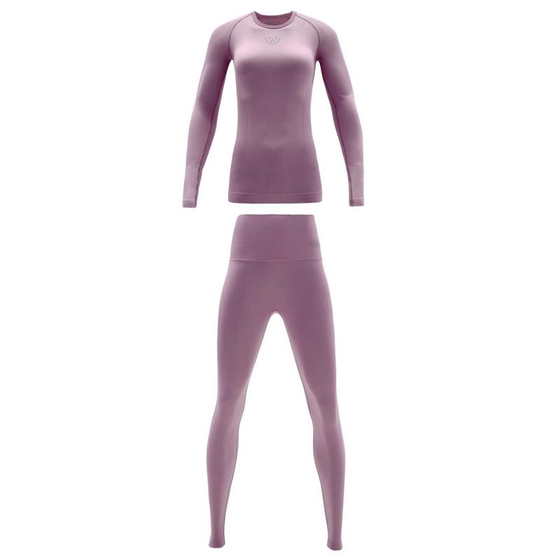 GIOVACCHINO - Pack de Camiseta y Calza Deportiva Primera Capa Microfibra Mujer