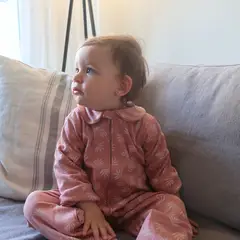 SIMPLY B - Pijama enterito bebé niña Palo rosa