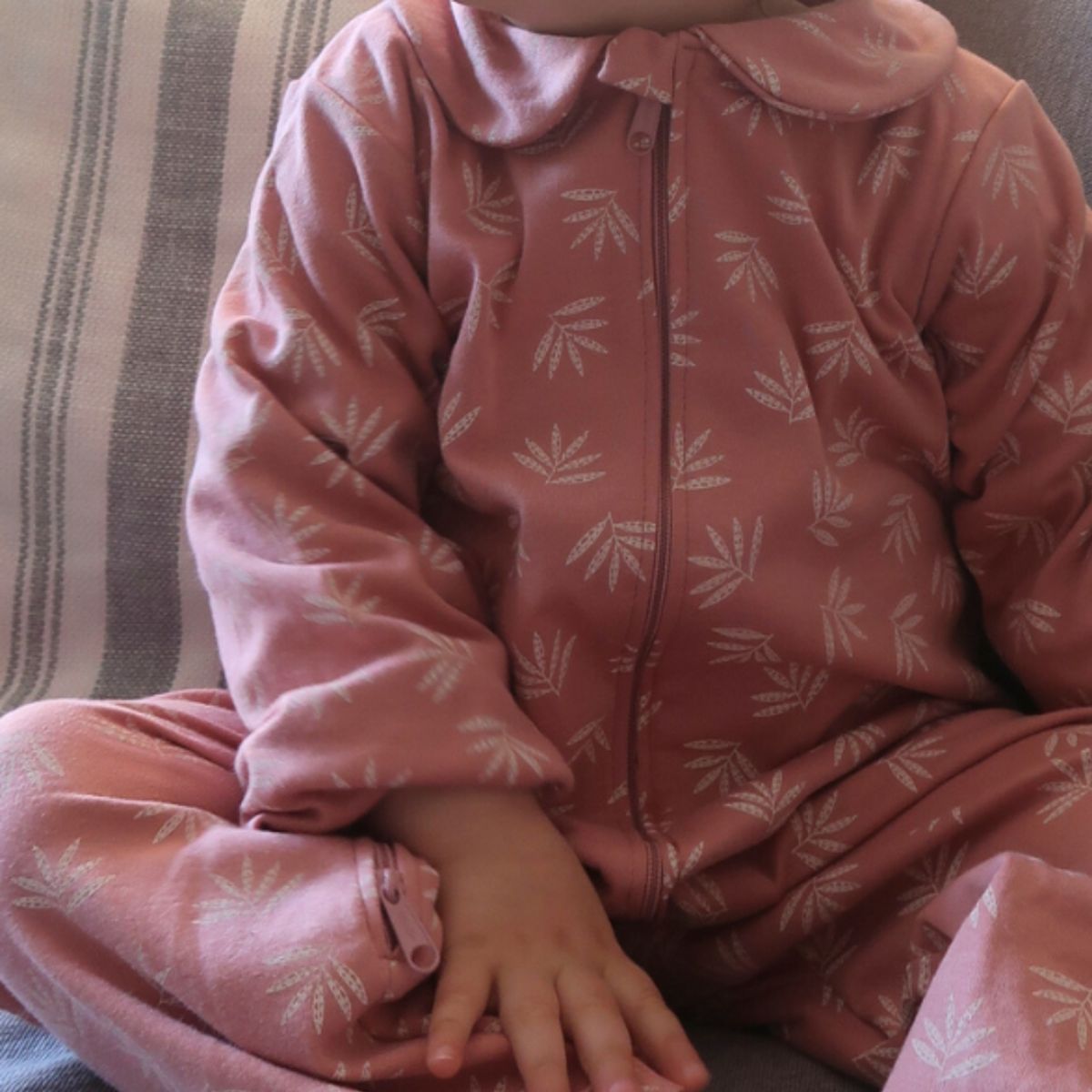 SIMPLY B - Pijama enterito bebé niña Palo rosa