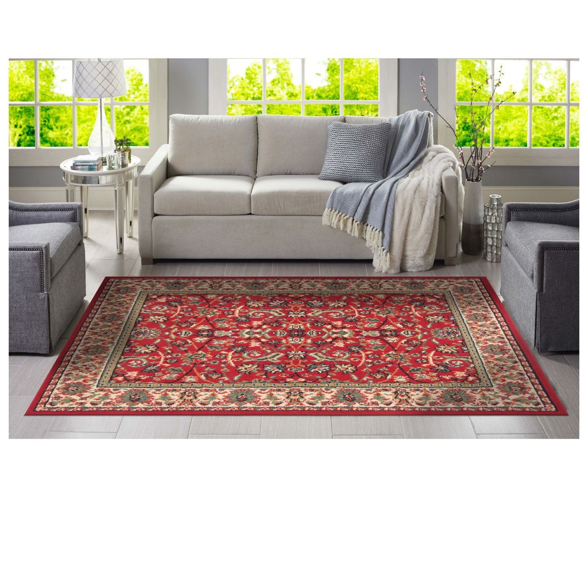 CANNON - Alfombra Hibisco Rojo 200x290