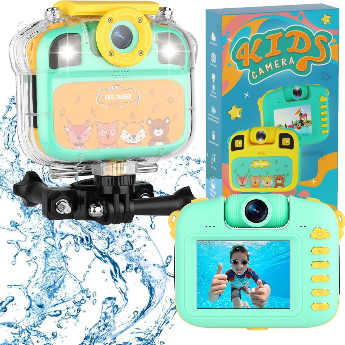 GENERICO - Cámara Deportiva Infantil Impermeable 1080P Pantalla Acción