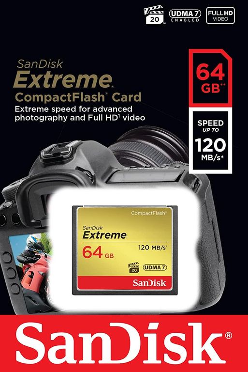 Memoria Compactflash Extreme 64 Gb 120 Mb/s