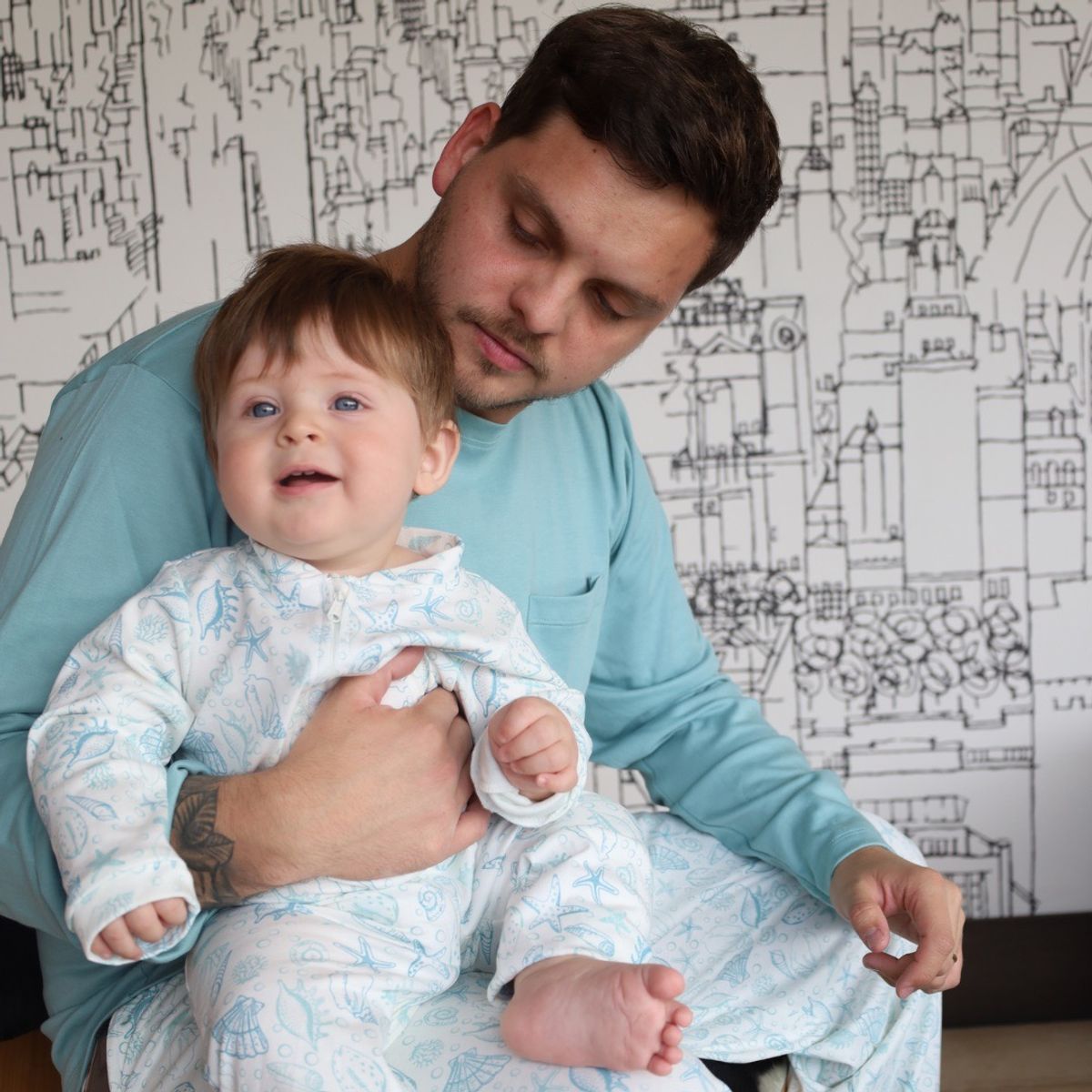 SIMPLY B - Pijama enterito bajo del mar niño