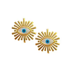 TURKUAZ - Aros Göze - Baño de oro 22k - Hechos en Turquía