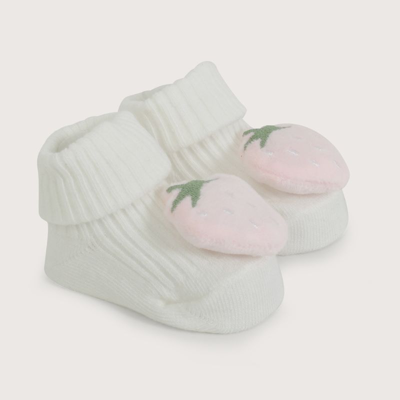 OPALINE - Calcetin sonajero rosado de bebe 40543 