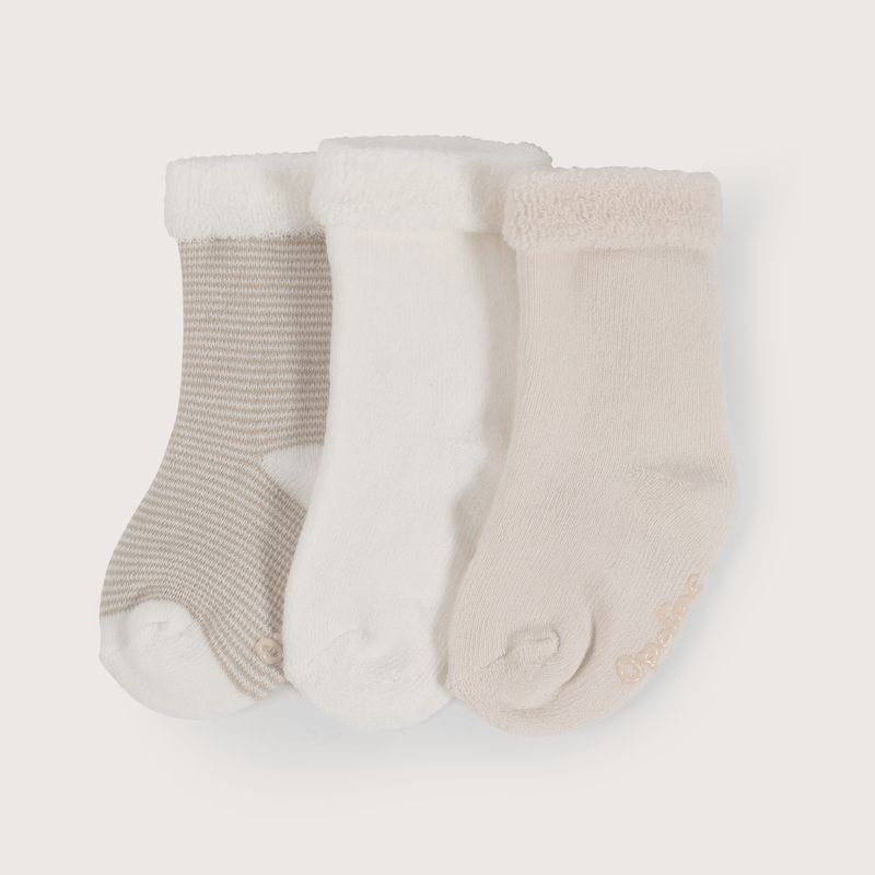 OPALINE - Pack de 3 calcetines beige de bebe 40577