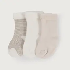 OPALINE - Pack de 3 calcetines beige de bebe 40577