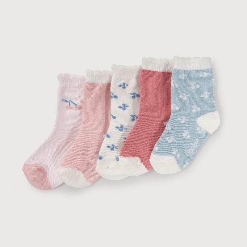 OPALINE - Pack de 5 calcetines con diseño niña 40579 