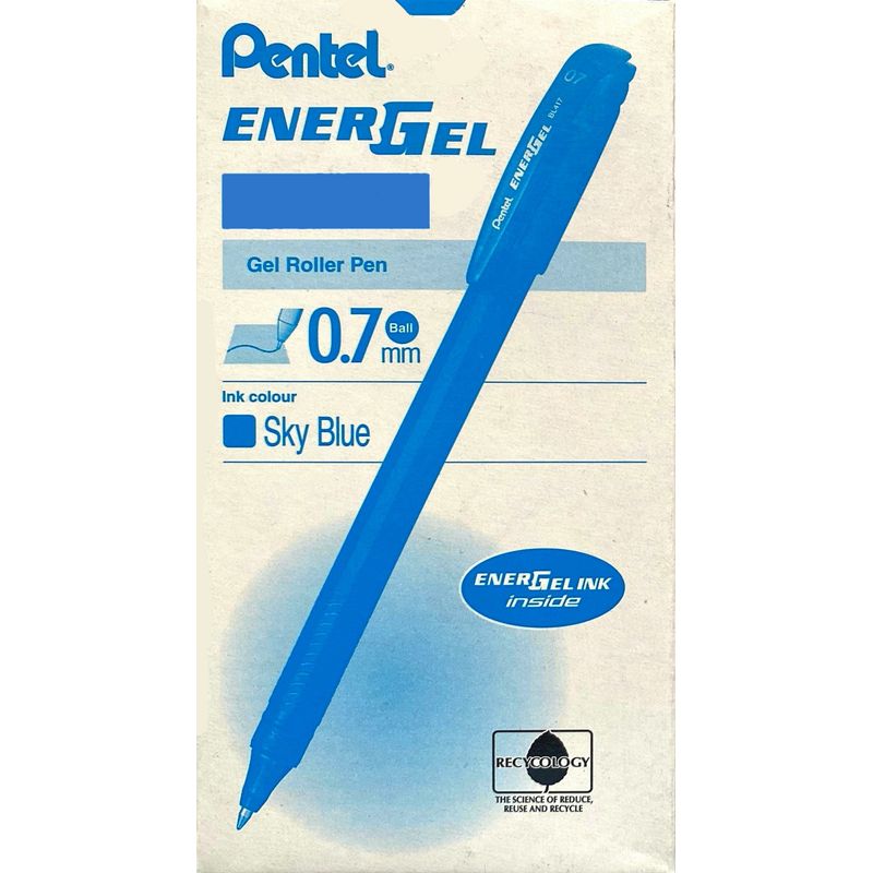 PENTEL - Roller Lapiz Gel Pentel Makkuro 07mm Sky Blue - 12u