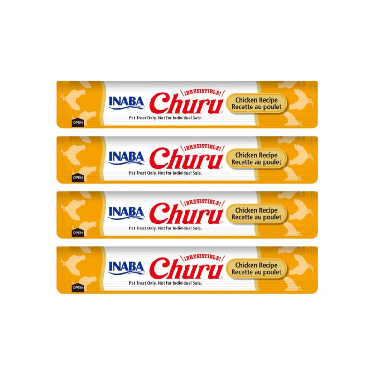 INABA - Churu Cat Pollo 14g x4 Tubos - Pack 6 Unidades