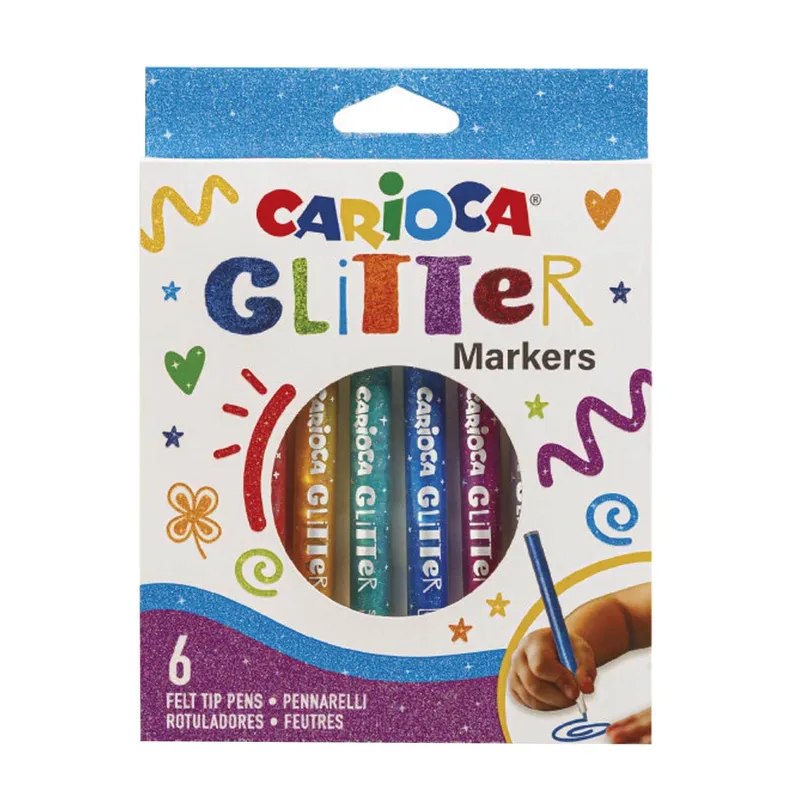 CARIOCA - Plumones Glitter Carioca 6 Colores