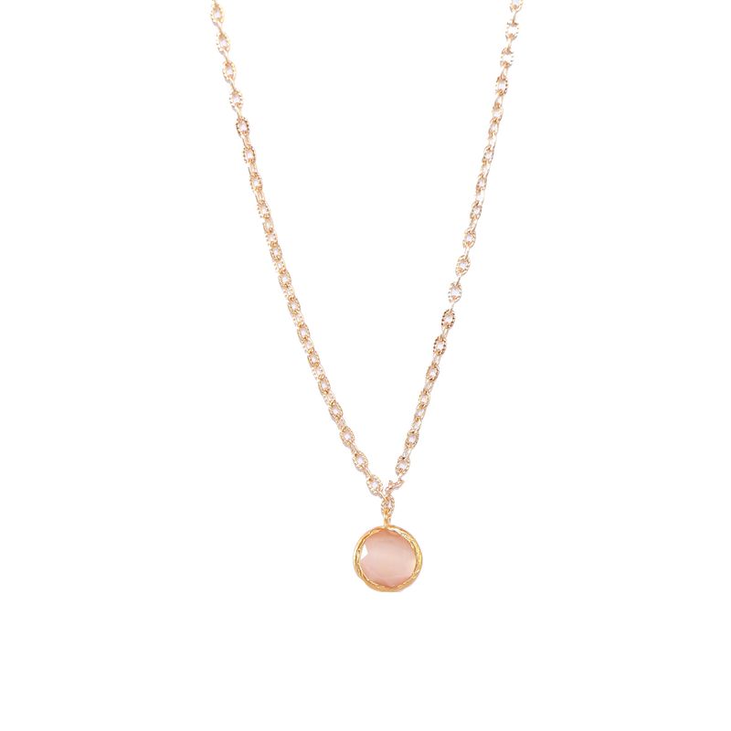 TURKUAZ - Collar Bruma Nude - Baño oro 22 k y ojo de gato - Turquía
