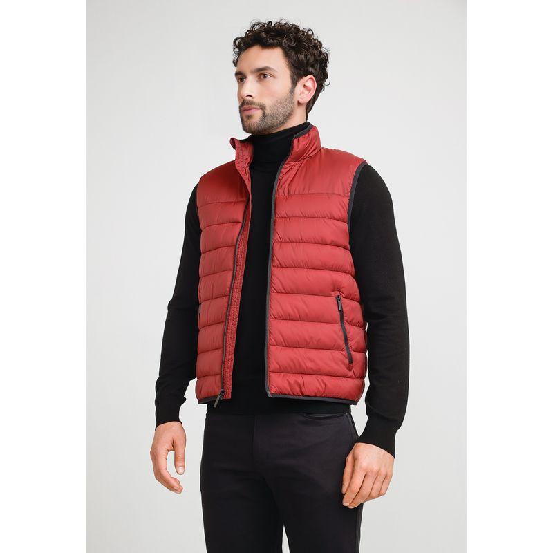 PERRY ELLIS - Parka Hombre Sin Mangas Acolchada Rojo