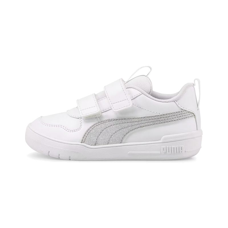 PUMA - Zapatillas Niños Multiflex Glitz Formstrip Puma BlancaPlata