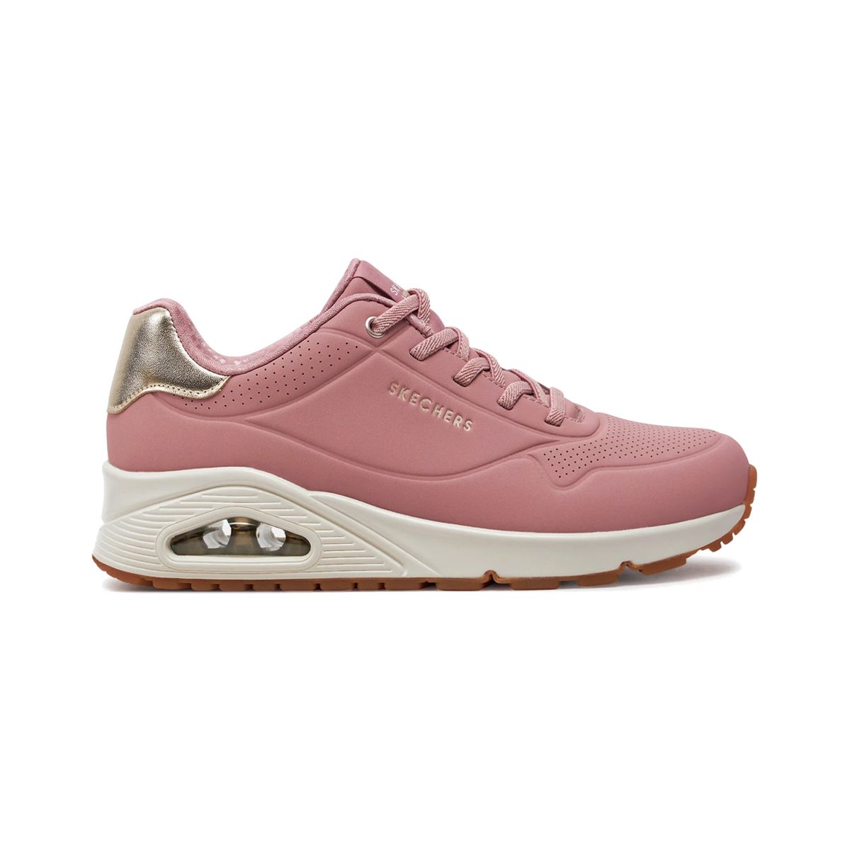 SKECHERS - Zapatillas Mujer Uno-Shimmer Away Skechers  Rosadas/Blancas