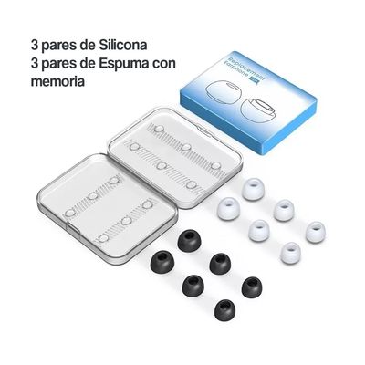 Imagen 2 del producto 6 Pares Almohadillas Memory Foam / Silicona Para AirPods Pro