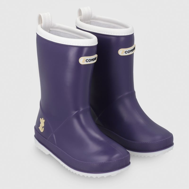COYOTE KIDS - Bota de agua morada ribete blanco - Morada