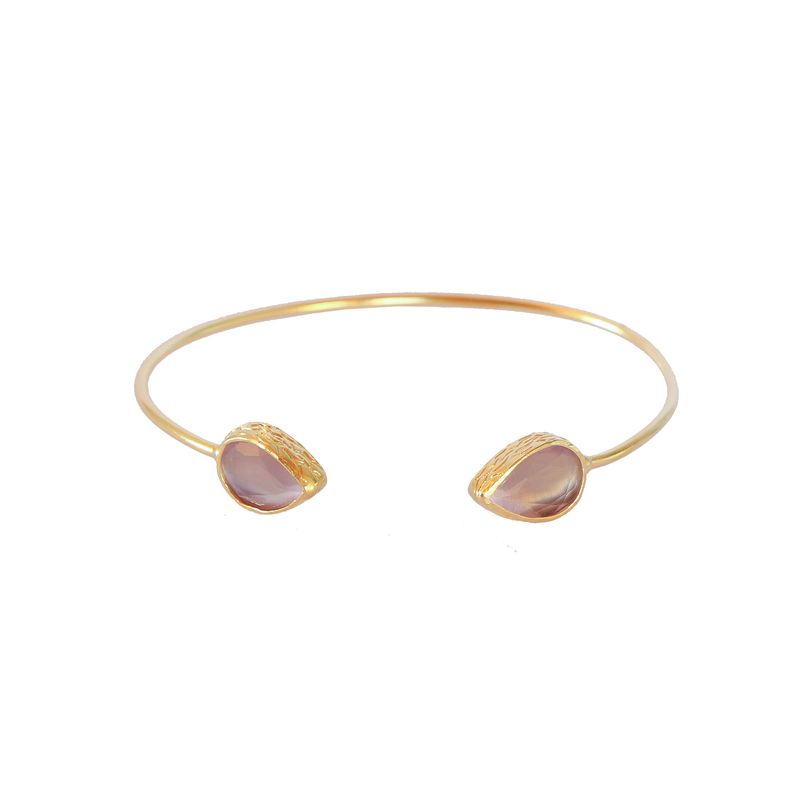 TURKUAZ - Esclava Nébula Rosa - Baño de oro 22k y Ojo de gato