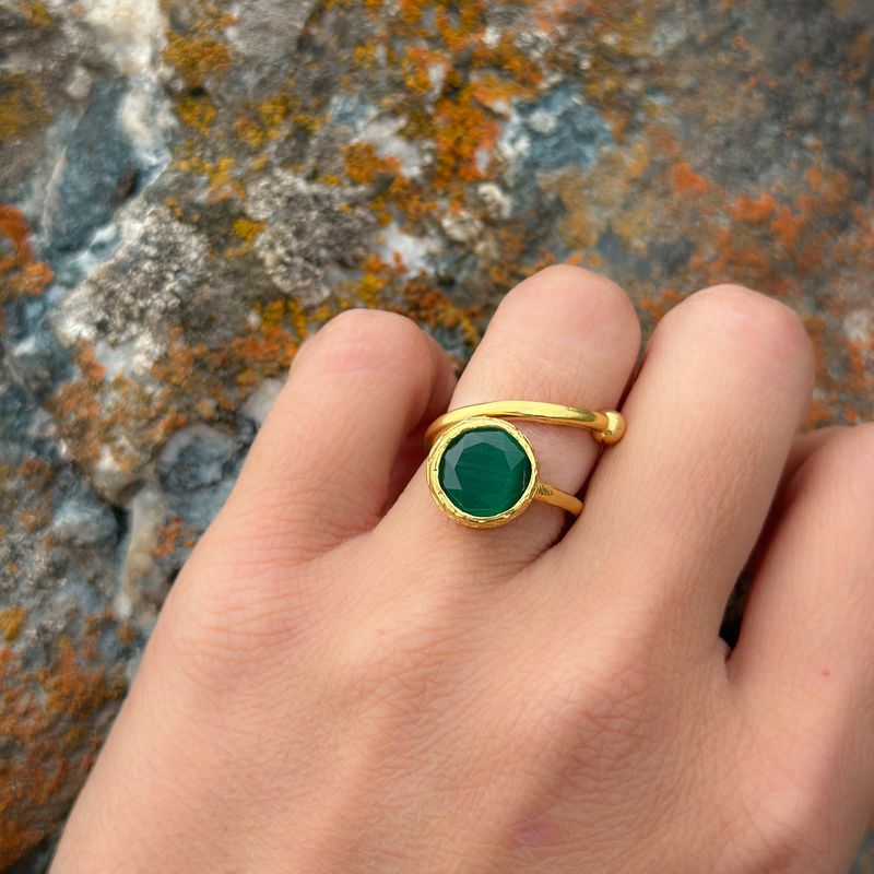 TURKUAZ - Anillo ajustable Bruma Verde